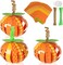 30 Pieces Thanksgiving Paper Strip Pumpkin Craft Kit DIY Fall Gratitude Pumpkin Thankful Crafts. Autumn Holiday Religious Crafts Decoration Home School Classroom Party Fun Activities for Children